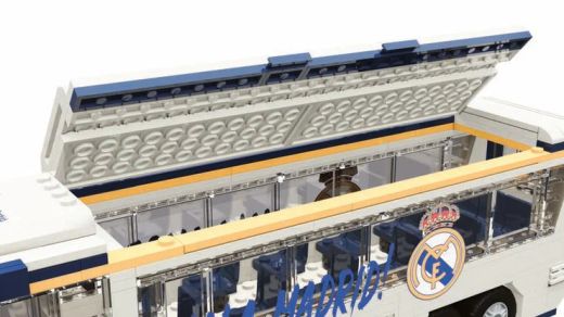 Jeu de construction de bus du Real Madrid C.F. - 488 pièces, 28 cm, avec 3 figurines - Licence officielle - Neko Brands