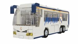 Jeu de construction de bus du Real Madrid C.F. - 488 pièces, 28 cm, avec 3 figurines - Licence officielle - Neko Brands