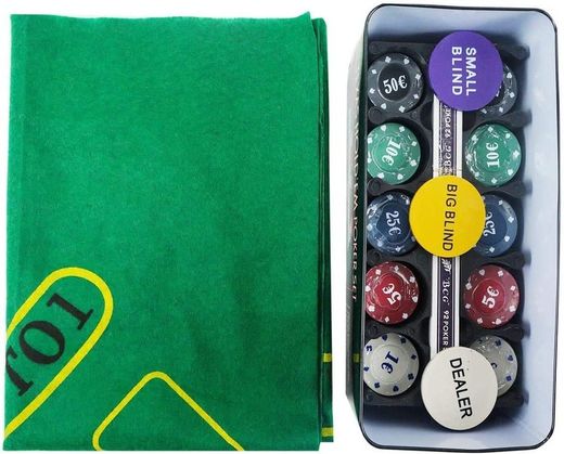 Set de póker - Caja de metal