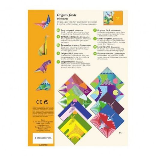 Origami Dinosauri Origami Set - Djeco - Artigianato e Creazione