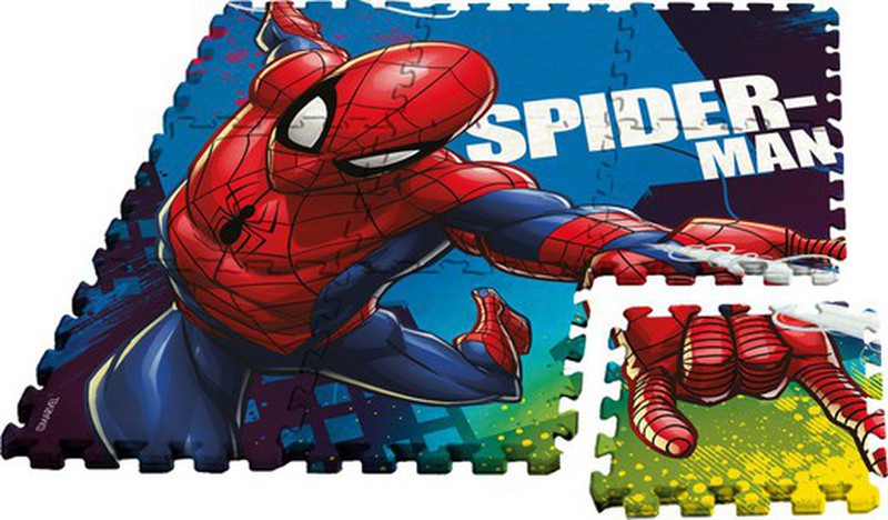 Floor puzzle Foam Spiderman, 9 pcs.