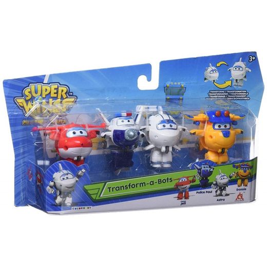 Super Wings - Pack Cuatro Figuras Transformables - Dos Modelos Surtidos!