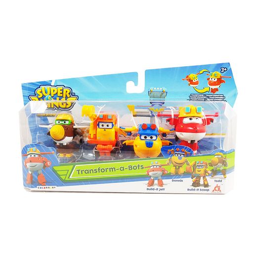 Super Wings - Pack Cuatro Figuras Transformables - Dos Modelos Surtidos!