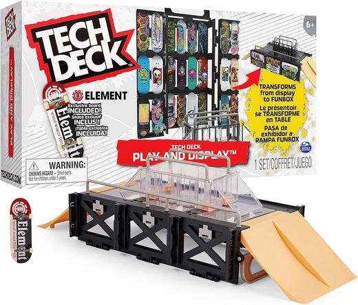 Tech Deck - Скейт-парк - Играйте и демонстрируйте скейтборд для пальцев, трансформируемые рампы и футляр с накладкой на палец