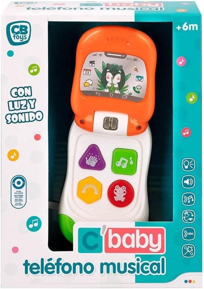 Teléfono Móvil Con Luz Y Sonido - Naranja