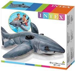 TIBURÓN HINCHABLE INTEX FOTORREALISTA + 2 ASAS - 173X107 CM