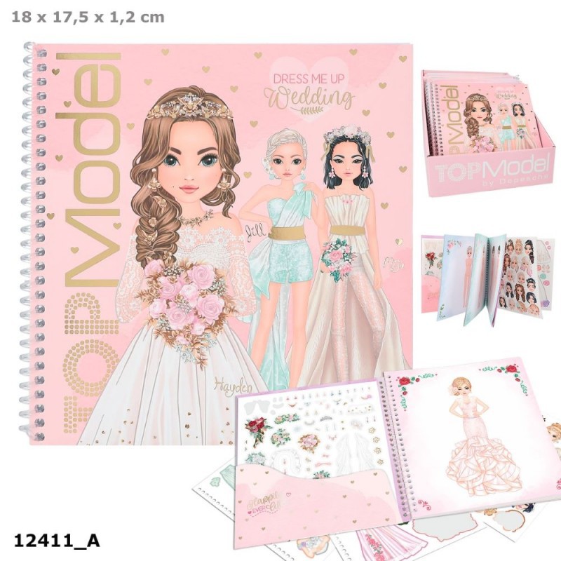 Top Model - Sticker Notebook - Dress Me Up - Wedding — Juguetesland