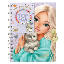 Top Model - Diario Con Candado Y Pulsera Happy