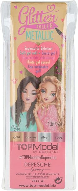 Top Model - Set Penne Gel - 4 Colori Metallici