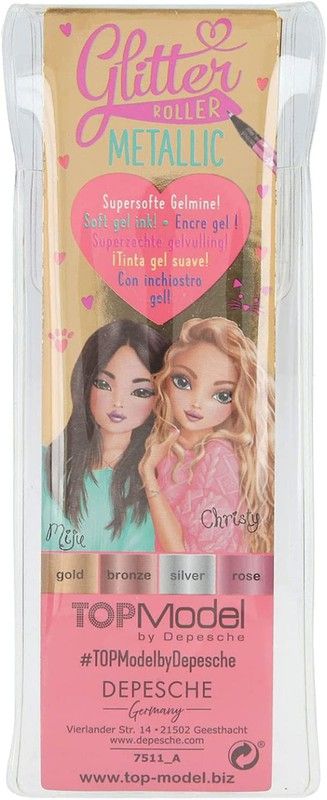 Top Model - Set Penne Gel - 4 Colori Metallici