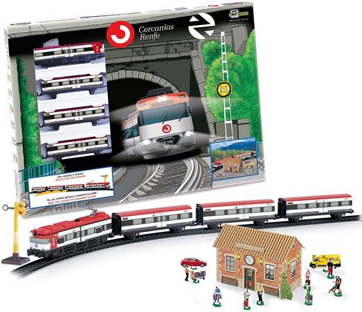 Tren de cercanías con luz y puente – Pequetren