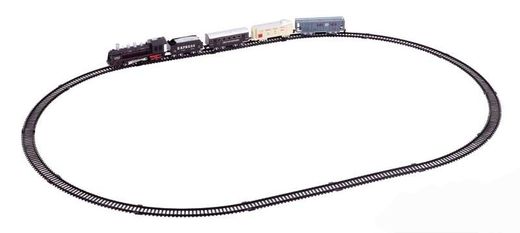 Trem a vapor com luz e som - Circuito, trilhos de 103,5 cm