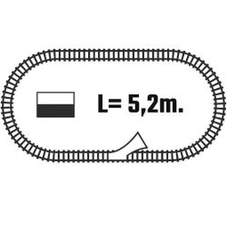 Renfe AVE Elektrozug mit Bahnhof und Gleisausrichtungssystem