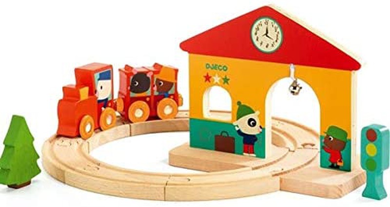 Train en bois à tirer 123 jouet éducatif enfant de qualité