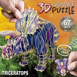 Triceratops 3D-Kreatur - Puzzle Educa