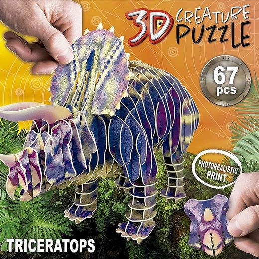 Triceratops 3D-Kreatur - Puzzle Educa