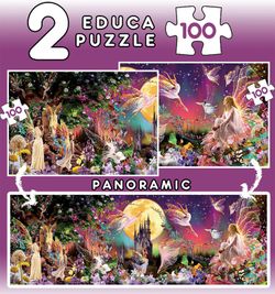 Trittico delle fate - Puzzle 2x100 - Educa