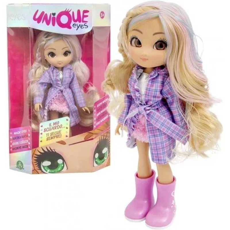 Unique eyes Light Up & Go Doll Assorted Pink