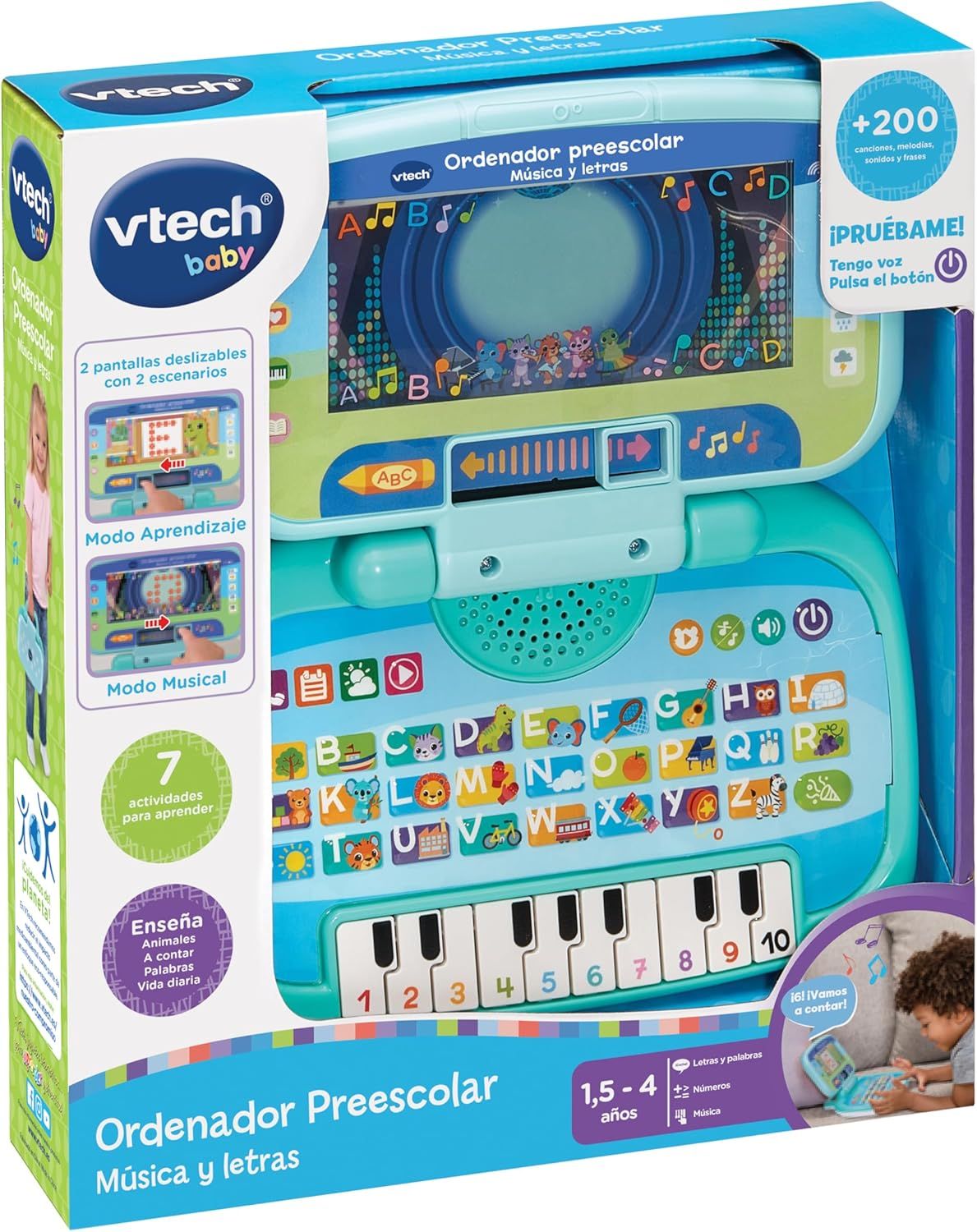 VTech-Baby Ordenador Preescolar Música y Letras