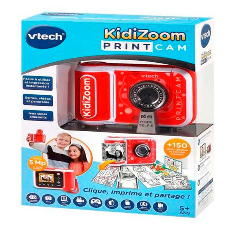 VTech KidiZoom PrintCam (Red), Digital Camera for Children with