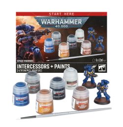 Warhammer 40.000 - Intercessors + Paints - S/Marines + Paints ENG/SPA/PORT/LATV/R OM