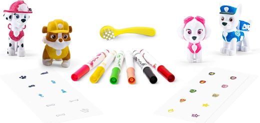 Conjunto de 4 animais de estimação da Patrulha Canina Washimals para colorir