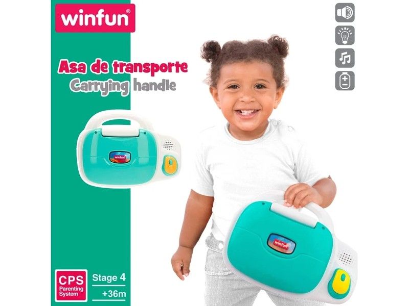 Ordinateur Portable Jouet éducatif Pour Enfants 3-7 Ans - Avec Musique Et Sons - Poignée De Transport - Apprentissage Ludique - 10