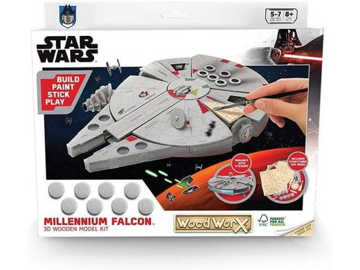 Woodworx - Modello in legno di Star Wars - Millennium Falcon