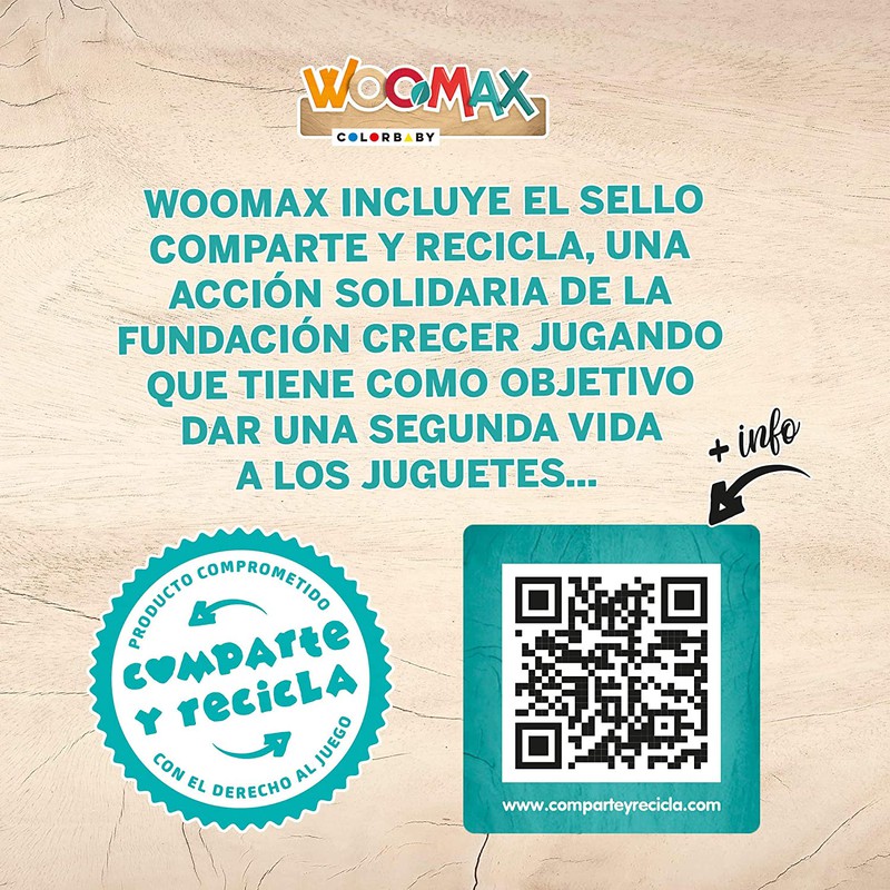 Tren de madera de juguete WOOMAX